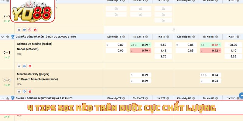 4 tips soi kèo trên dưới cực chất lượng
