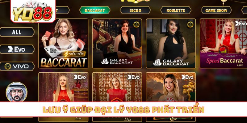 Lưu ý giúp đại lý YO88 phát triển