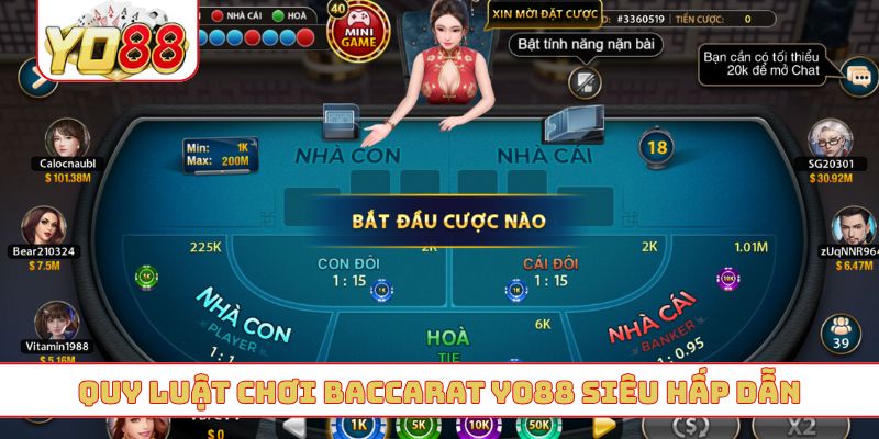 Quy luật chơi baccarat YO88 siêu hấp dẫn