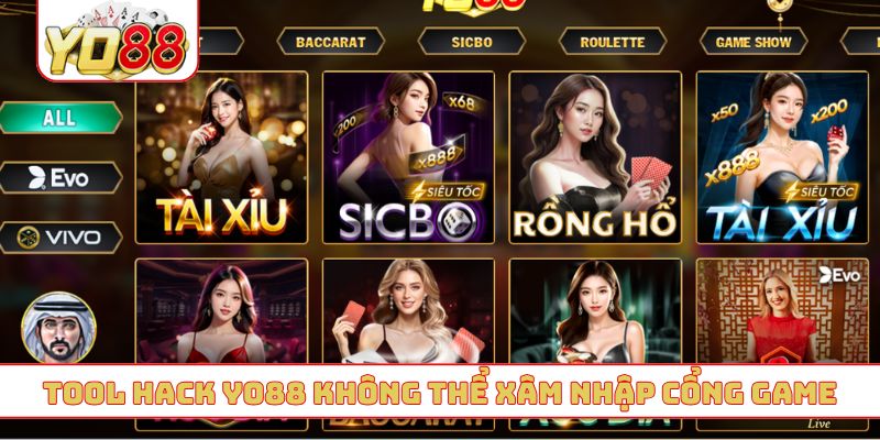 Tool hack YO88 không thể xâm nhập cổng game